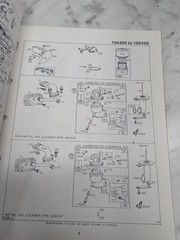 BRIGGS STRATTON 195400 TO 195499 ILLUSTRATED PARTS LIST MANUAL CATALOG BOOK 1984