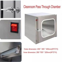 Stainless Steel Cleanroom Tech Pass Through Double Door Transfer Window 110V