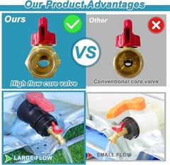 IBC Tote Hose Adapter 275-330 Gallon Water Tank High Flow Valve