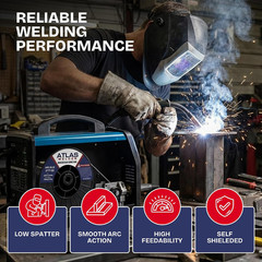 ATLASWELDER Flux Core Welding Wire, E71T-GS .030 Inch 10LB, Gasless Mild Steel M
