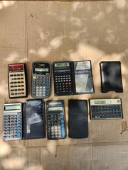 Lot Of 6 Calculators Vintage Retro