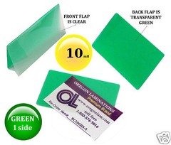 500/pack 10 Mil Green 1 side Business Card Hot Laminating Pouches 2-1/4 x 3-3/4