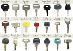 100 Heavy Construction Equipment Ignition Keys Set CAT Case Deere Kubota JCB