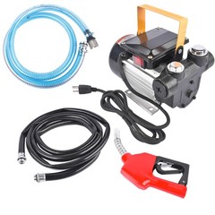 AC Fuel Transfer Pump Refueling Gun Kit 16GPM 110V 60Hz 550w Self-Priming 16ft