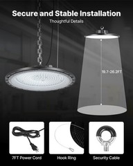 VEVOR 10 Pack LED High Bay Lights 6000K 150W 21000LM for Warehouse Shop Barn