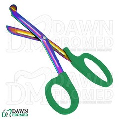 3 EMT Scissors 7.25″ Rainbow Blades with Green Handle Utility Shears German Gr