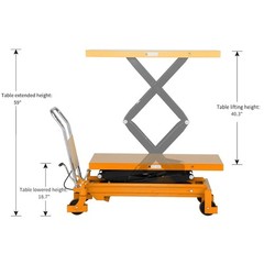 APOLLOLIFT 1-6pcs Multiple Platform Cart 1760lb Double Scissor Lift Cart Trolley