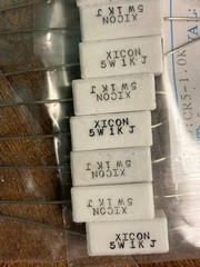 10 pcs 5W 1K Ohm Xicon WireWound Power Resistors 5% P/N CR5-1.0K
