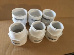 Lasco Adapter PVC Fitting White 1-1/2-in x 1-1/2-in, (6 PK)