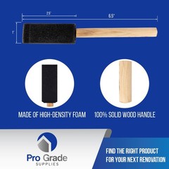 Pro Grade – Foam Brushes – 1 Inch 48 Piece Foam Brush Set