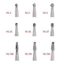 10PCS Dental Carbide Drill Bur Diamond FG1.6mm for High Speed Handpiece Tungsten