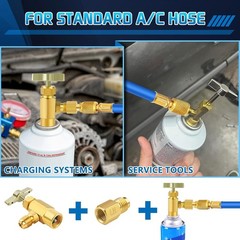 R1234YF Can Tap Valve Kit with Adapters for AC Refrigerant Charging