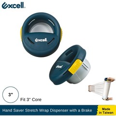Excell Hand Saver Stretch Film Dispenser 3″ Core w/ Brake, Heavy Duty Packaging