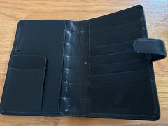 Vintage Levenger black Leather disc binder planner Circa date Book & notes NICE