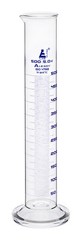 Eisco Labs 500ml Graduated Cylinder, Class A – Blue Graduations, Round Base