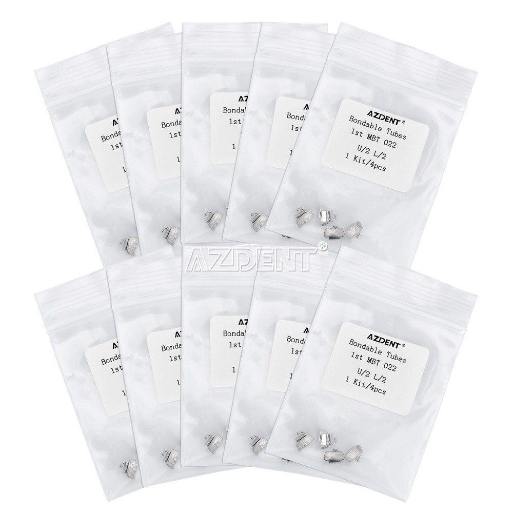 4PCs/Kit Dental Ortho MBT 0.022″ Buccal Double Tube 1st Molar Non-Conv AZDENT