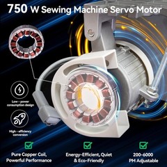 Sewing Machine Motor, Sewing Machine Servo Motor, AC110V 750W 1HP, 200-6000 RPM
