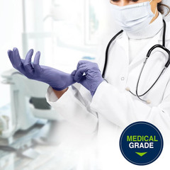 10 Boxes – Halyard SkyBreeze Powder Free Nitrile Exam Gloves Sizes: S, M, L, XL