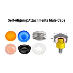 US 4Pcs Dental Overdenture Retention Caps For Locator Abutment Implant Inserts
