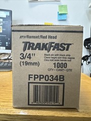 1000 pcs. RAMSET FPP034B TrakFast 3/4″ Black Pin w/ Single Fuel Cell (NEW).