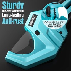 SHALL PVC Pipe Cutter,2-1/2”,Heavy-Duty Aluminum Ratchet Pipe Cutter