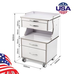 AZDENT Dental Mobile Storage Cabinet/Dental Trolley /with Power Socket /Drawers