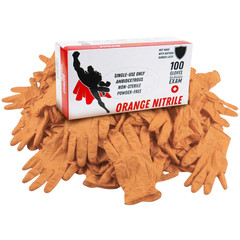 5 Mil Full Latex Powder Free Orange Nitrile Disposable Gloves 2000 Pcs, Small