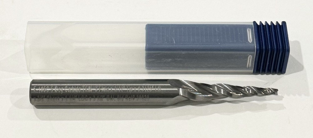 5° Per Side 3/32″ Tip Carbide Tapered End Mill 3/8″ Shank E-105C