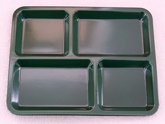 12x Carlisle Melamine 4-Compartment Divided Tray 11″ x 9″; Lunch Cafateria Plate