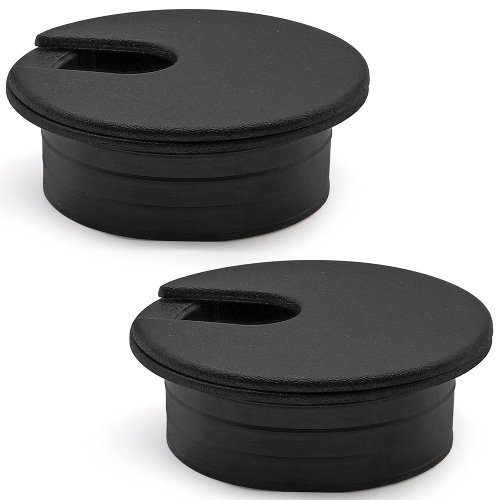Litoexpe Black Desk Cord Grommets 1-1/2 Inch, Plastic