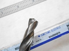 NEW SUMITOMO USA 10.20MM CUT DIA. X 41MM FL X 93MM OAL SOLID CARBIDE H.P. DRILL