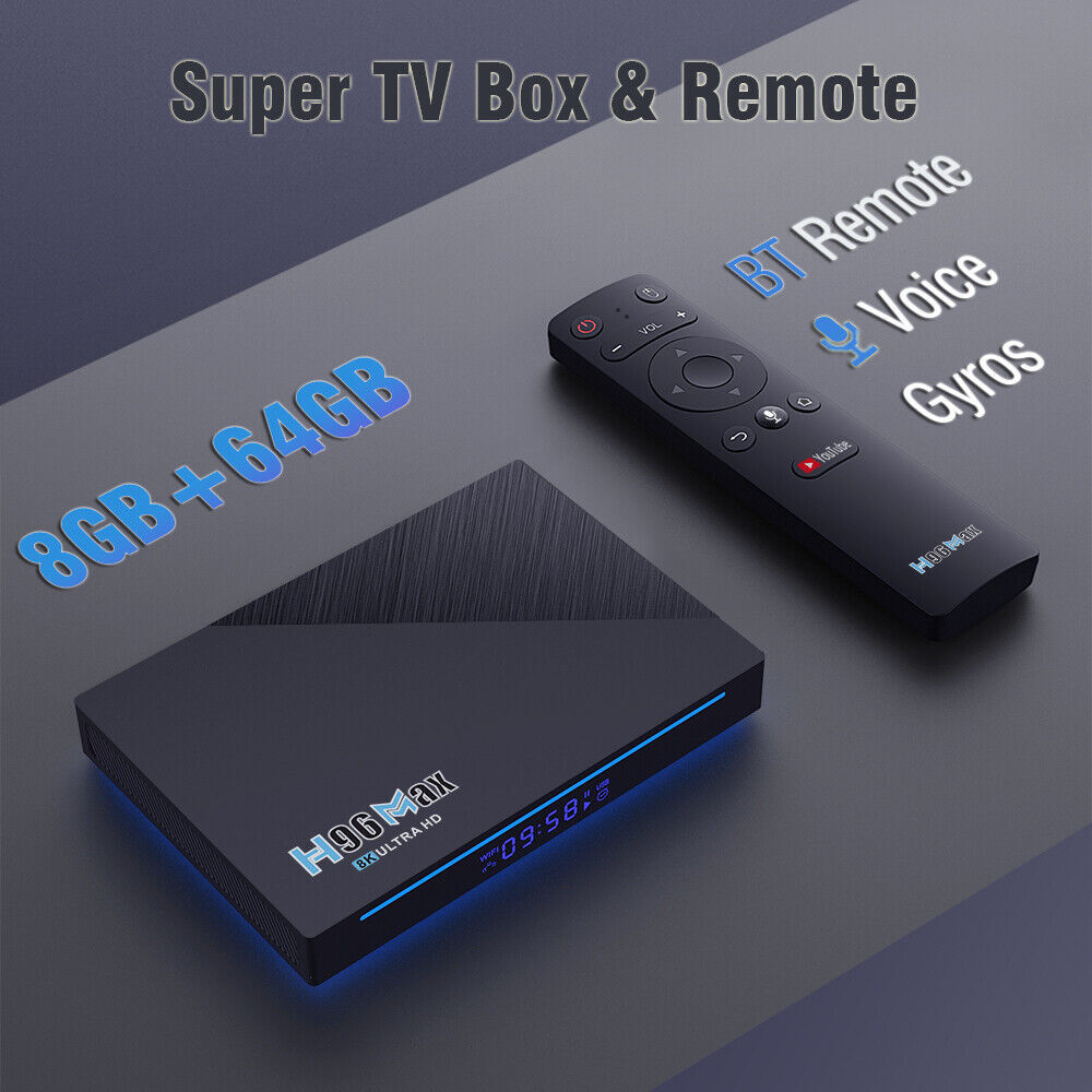 Smart TV Box H96 Max RK3566, Android 11, 8GB/64GB/128GB ROM, 8K/1000M,