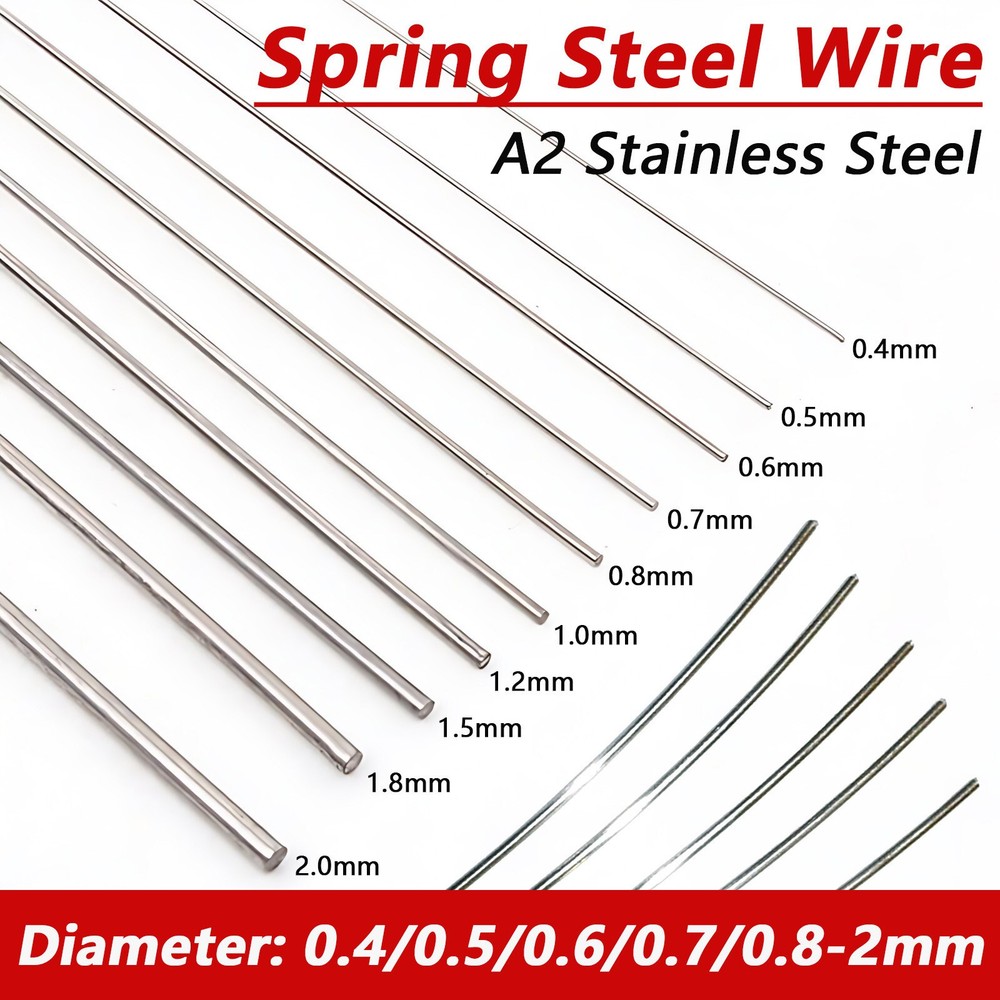 Spring Steel Wire Rods Diameter 0.4mm/0.5mm-2mm A2 Stainless Steel High Quality