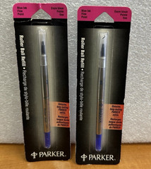 PARKER 30223 Roller Ball Pen Refill Blue Ink Fine Point Genuine NOS 1996 England