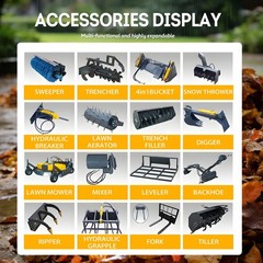 Skid Steer Loader Runtong 23HP EPA-Certified Diesel Tracked Multifunctional