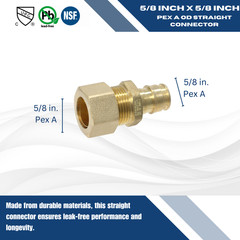 25) 1/2″ Pex A x 5/8 OD Straight Adapter F1960 Expansion For Uponor Sioux Chief