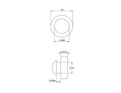 Large Rubber Push-in Ridged Stem Bumpers 1″ Diam – Feet – Fits 1/2″ Hole