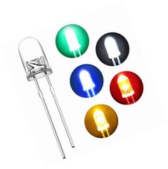 New 200Pcs 3mm 5mm LED Light White Yellow Red Blue Green Assortment Diodes Kit