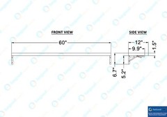 12 in. x 60 in. Stainless Steel Folding Wall Shelf