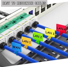 250pcs 6 inch Wire Zip Ties, Self-locking Nylon Cable Tags Labels, Multicolor