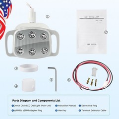 Dental LED Light 8000-30000lux 4500K 8-Level Brightness Infrared Sensor Switch