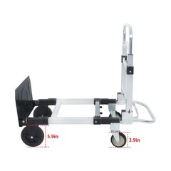 2 in 1 Folding Hand Truck Convertible Portable Steel Dolly 500 LBS Capacitycy