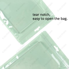 Clear Back Color Front Multi-Size Glossy Mylar Flat Reusable Zip Lock Bag