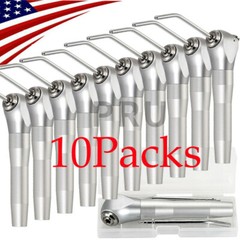 10 Dental Air Water Spray Triple Syringe 3 Way Handpiece w/ Nozzles Tips Tubes