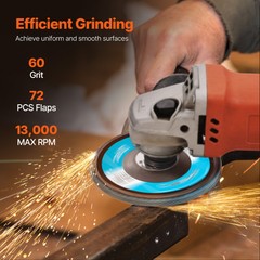 VEVOR Flap Discs 4-1/2″ x 7/8″ Sanding Disc for Angle Grinder 60 Grit 10 Packs