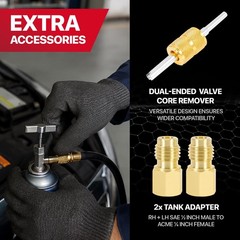 R1234yf Quick Coupler & Can Tap Kit for Car AC Repair SelfSealing Tools
