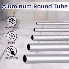 Etauwe Aluminum Round Tube, 3/4″ (19mm) OD x 2mm Wall OD, Silver