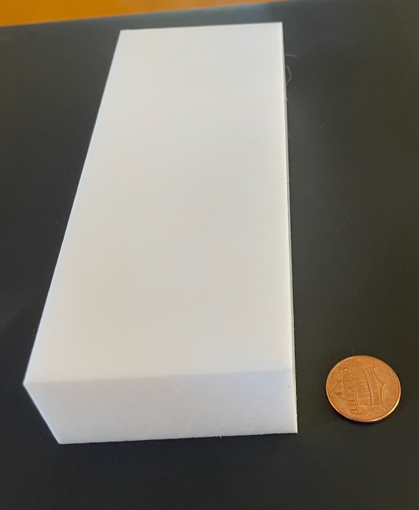PTFE Virgin Sheet 1.000″ Thickness 2.250″ Width 5.750″ Length- See Description