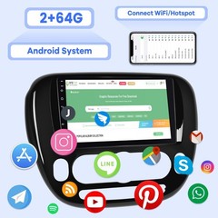 2G+64G Radio for Kia Soul 2014-2017 (Only for Manual A/C), 9 inch Android Tou…