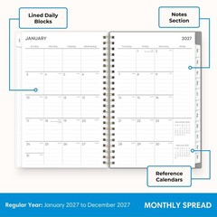 2027 Weekly and Monthly Planner Calendar, January 2027 – December 2027, 5″ X 8″,